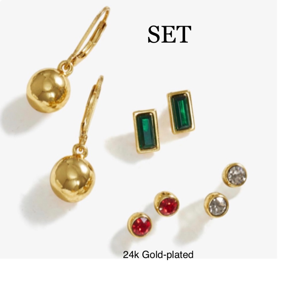 Yanbal 24k gold plated earrings  4 Pairs